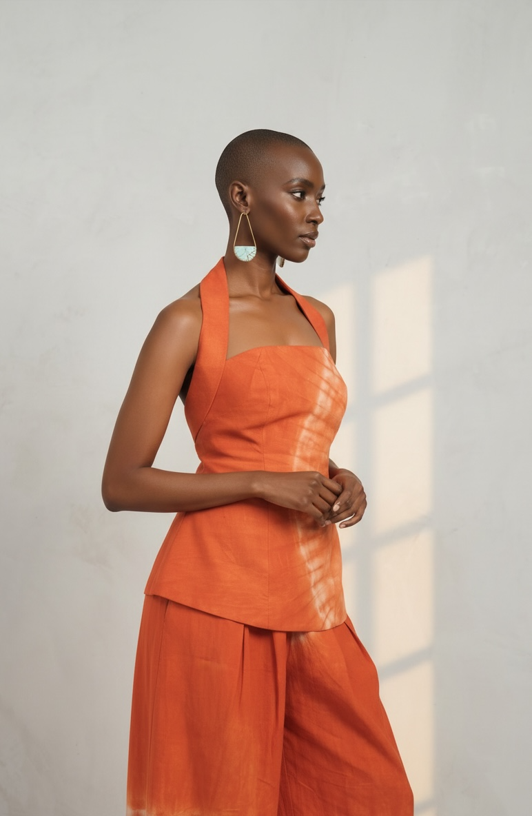 Rinni Adire Top - Orange