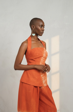 Rinni Adire Top - Orange
