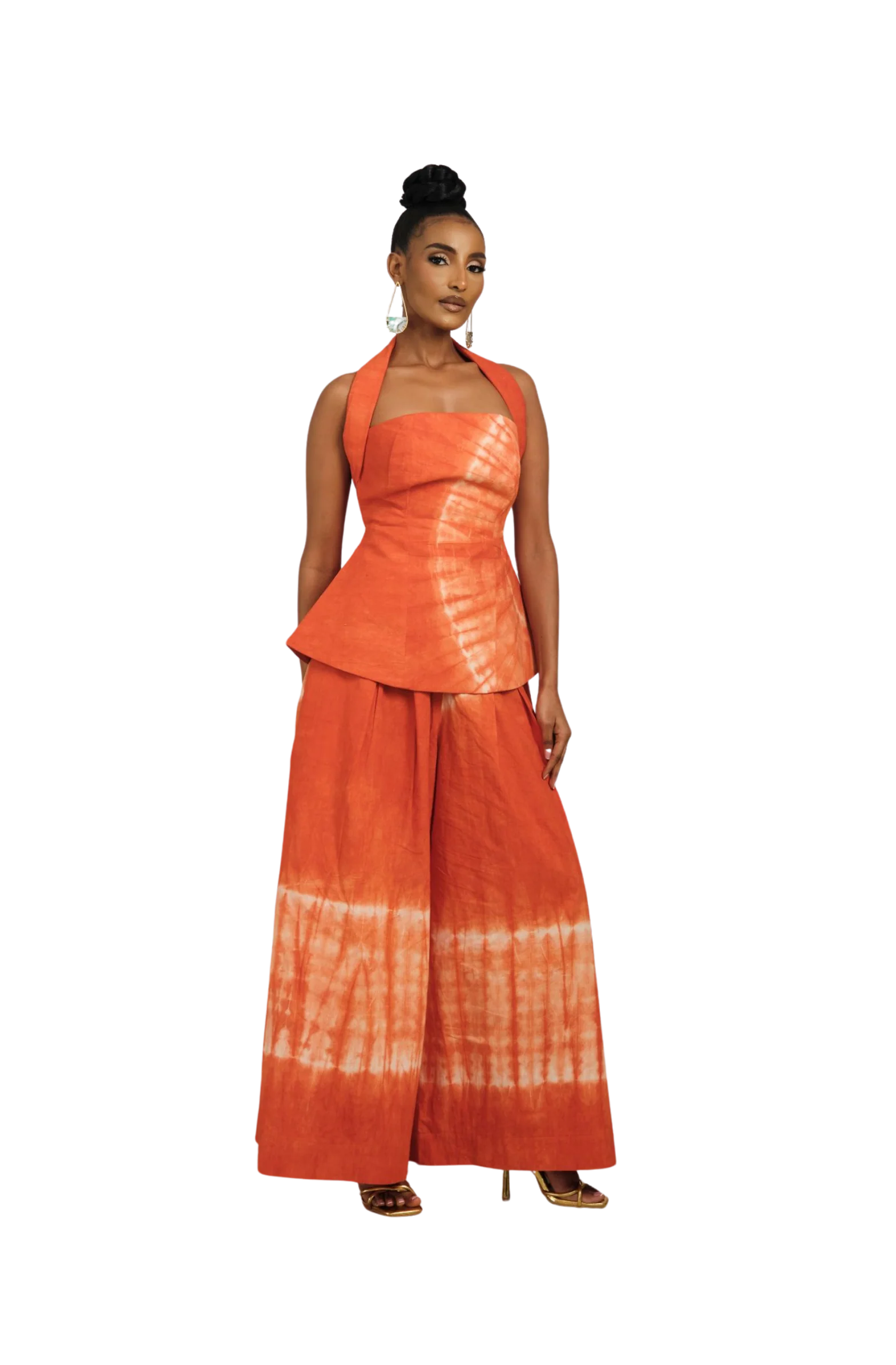 Rinni Adire Pants - Orange