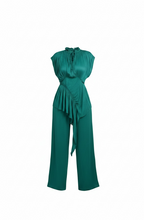 Green jumpsuit on a white background