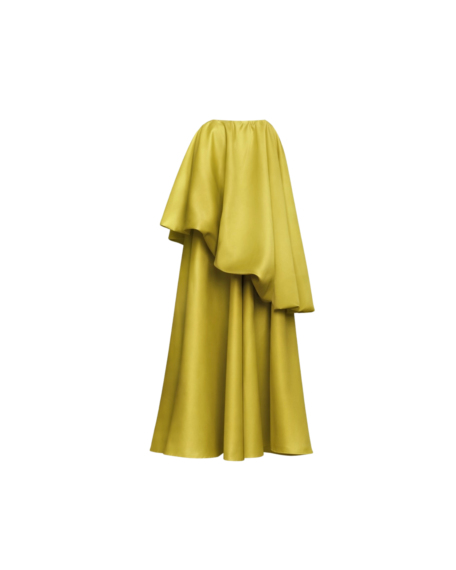 Yellow skirt on a white background